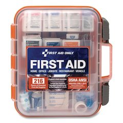 ANSI Class A Bulk First Aid Kit, 210 Pieces, Plastic Case