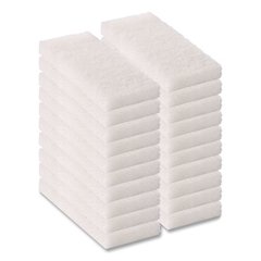 Octopus Light Duty Cleaning Pad, 5" x 9", White, 20/Carton