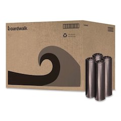 Recycled Low-Density Polyethylene Can Liners, 33 gal, 1.2 mil, 33" x 39", Black, Perforated, 10 Bags/Roll, 10 Rolls/Carton