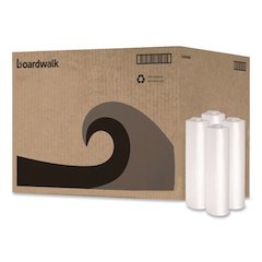 Recycled Low-Density Polyethylene Can Liners, 33 gal, 1.1 mil, 33" x 39", Clear, Perforated, 10 Bags/Roll, 10 Rolls/Carton
