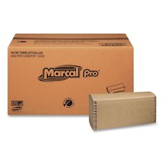 100% Recycled Folded Paper Towels, Multi-Fold, 1-Ply, 9.5 x 9.25, Natural, 250/Pack, 16 Packs/Carton