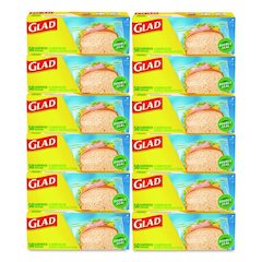 Zipper Food Storage Plastic Sandwich Bags, 6.63 x 5.88, Clear, 50 Bags/Box, 12 Boxes/Carton
