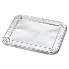 Steam Pan Foil Lids, Fits Half-Size Pan, 30 Gauge, 12.27 x 10.44, 100/Carton