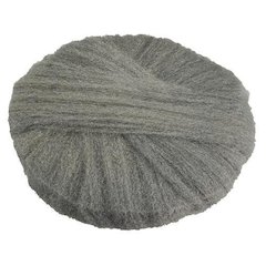 Radial Steel Wool Pads, Grade 0 (Fine): Cleaning and Polishing, 17" Diameter, Gray, 12/Carton