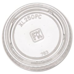 Portion Cup Lids, Fits 1.5 oz to 2.5 oz Portion Cups, Plastic, Clear, 125/Sleeve, 20 Sleeves/Carton