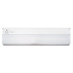 Low-Profile Under-Cabinet LED-Tube Light Fixture with (1) 9 W LED Tube, Steel Housing, 18.25" x 4" x 1.75", White