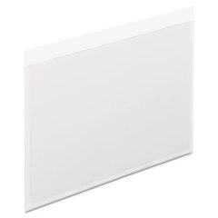Self-Adhesive Pockets, 6" x 4", Clear Front/White Back, 100/Box