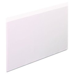Self-Adhesive Pockets, 8" x 5", Clear Front/White Back, 100/Box