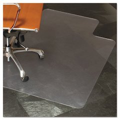 Natural Origins Biobased Chair Mat for Hard Floors, Rectangular with Lip, Straight Edges, 36" x 48", Clear