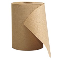 Hardwound Roll Towels, 1-Ply, 8" x 300 ft, Natural, 12 Rolls/Carton