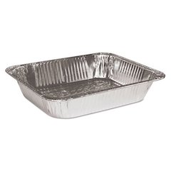 Aluminum Steam Table Pans, Half-Size Deep, 10.38 x 2.56 x 12.75, 100/Carton