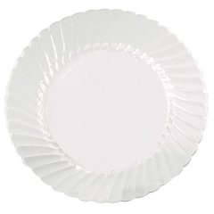 Classicware Plates, Plastic, 9" dia, Clear, 10/Bag, 18 Bags/Carton