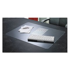 KrystalView Desk Pad with Antimicrobial Protection. Matte Finish, 17" x 12", Clear