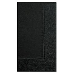 Dinner Napkins, 2-Ply, 15 x 17, Black, 1,000/Carton