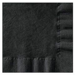 Embossed Beverage Napkins, 1-Ply, 10 x 10, Black, 1,000/Carton