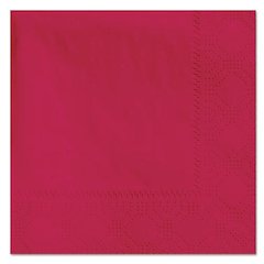 Embossed Beverage Napkins, 2-Ply, 9.5 x 9.5, Red, 1,000/Carton