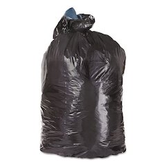 Low-Density Can Liners, 45 gal, 1.6 mil, 23" x 46", Black, Flat Pack, 100/Carton