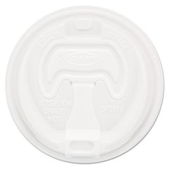 Optima Reclosable Lid, Fits 12 oz to 24 oz Hot Cups, Plastic, White, 100/Pack, 10 Packs/Carton