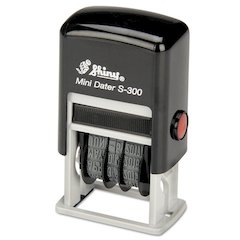 7520013523018, SKILCRAFT Self Inking Line Dater, Red