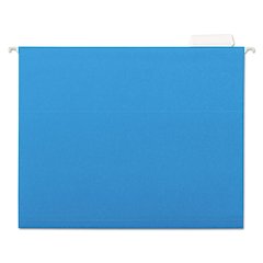 7530013649499, SKILCRAFT Hanging File Folder, Letter Size, 1/5-Cut Tabs, Blue, 25/Box