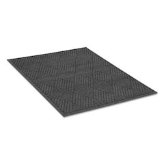 EcoGuard Diamond Floor Mats, Rectangular, Charcoal Gray Carpeted Surface, 48" x 96"