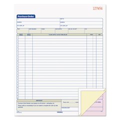 Purchase Order Book, 22 Lines, Three-Part Carbonless, 8.38 x 10.19, 50 Forms Total