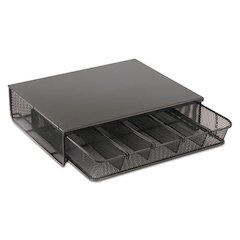 Onyx One Drawer Hospitality Organizer, 5 Compartments, 12.5 x 11.25 x 3.25, Black