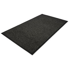 Golden Series Dual Rib Indoor Wiper Mats, Rectangular, Charcoal Gray Carpeted Surface, 48" x 72"