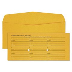 Light Brown Fold Flap Kraft Trade Size Interoffice Envelope, One-Sided Box-Style Format, 4.5 x 10.38, Brown Kraft, 500/Box