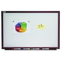 7110016305170, SKILCRAFT Magnetic Porcelain Dry Erase Board, 72" x 48", White Surface, Natural Mahogany Frame
