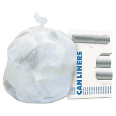 High-Density Waste Can Liners, 7 gal, 6 mic, 22" x 20", Natural, 2,000/Carton