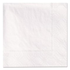 Embossed Beverage Napkins, 2-Ply, 9.5 x 9.5, White, 3,000/Carton