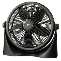 16" Super-Circulation 3-Speed Tilt Fan, Plastic, Black