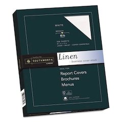 25% Cotton Linen Cover Stock, 65-lb Cover Weight, 8.5 x 11, 100/Pack