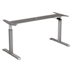 Alera AdaptivErgo Sit-Stand Pneumatic Height-Adjustable Table Base, 59.06" x 28.35" x 26.18" to 39.57", Gray