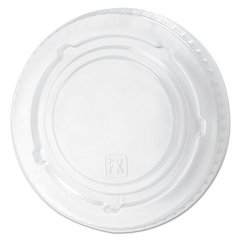 Kal-Clear/Nexclear Drink Cup Lids, Flat Lid with No Slot, Fits 12 oz to 20 oz Cold Cups, Plastic, Clear, 1,000/Carton
