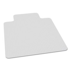 7220016568994, SKILCRAFT Biobased Chairmat for High Pile Carpeted Floors, Rectangular with Lip, 45" x 53", Clear