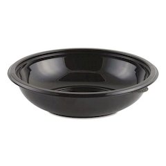 Crystal Classics Bowl, 32 oz, 8.5" Diameter x 2.14" h, Black, Plastic, 300/Carton