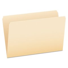Manila File Folders, Straight Tab, Legal Size, 0.75" Expansion, Manila, 100/Box