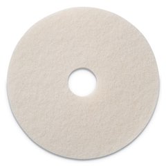 Polishing Pads, 17" Diameter, White, 5/Carton