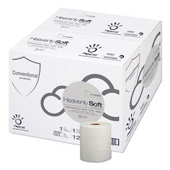 Heavenly Soft Standard Hardwound Roll Towel, 1-Ply, 7.8" x 600 ft, White, 12 Rolls/Carton