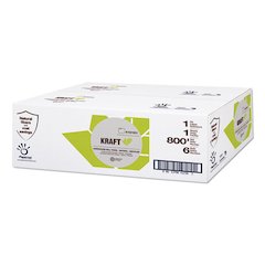 Kraft Tech Hardwound Paper Towel, Kraft, 1-Ply, 7.8" x 800 ft, Brown, 6 Rolls/Carton