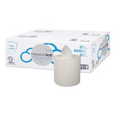 Heavenly Soft Special Center Pull Towel, 2-Ply, 7.6 x 9, White, 600 Sheets/Roll, 6 Rolls/Carton