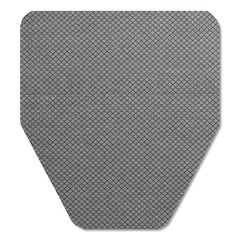 Komodo Urinal Mat, Shield-Shaped, Gray Smooth Surface, 18" x 20", 6/Carton