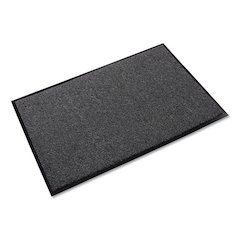 Rely-On Olefin Indoor Wiper Mat, Rectangular, Charcoal Gray Cut Pile Surface, 48" x 72"