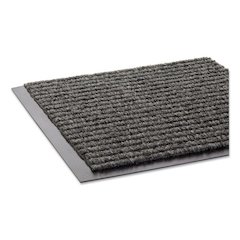 Needle-Rib Wiper/Scraper Mat, Rectangular, Gray Ribbed Surface, 36" x 60"