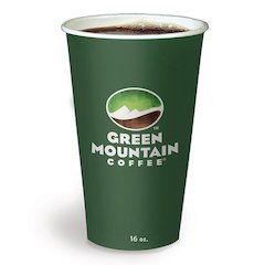 Paper Hot Cups, 16 oz, Green Mountain Design, 1,000/Carton