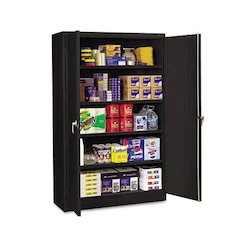 Assembled Jumbo Steel Storage Cabinet, 48w x 18d x 78h, Black