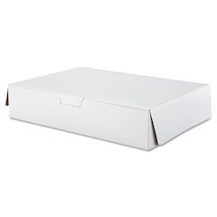 Tuck-Top Bakery Boxes, 19 x 14 x 4, White, 50/Carton