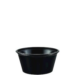 Polystyrene Portion Cups, 2 oz, Plastic, Black, 250/Bag, 10 Bags/Carton
